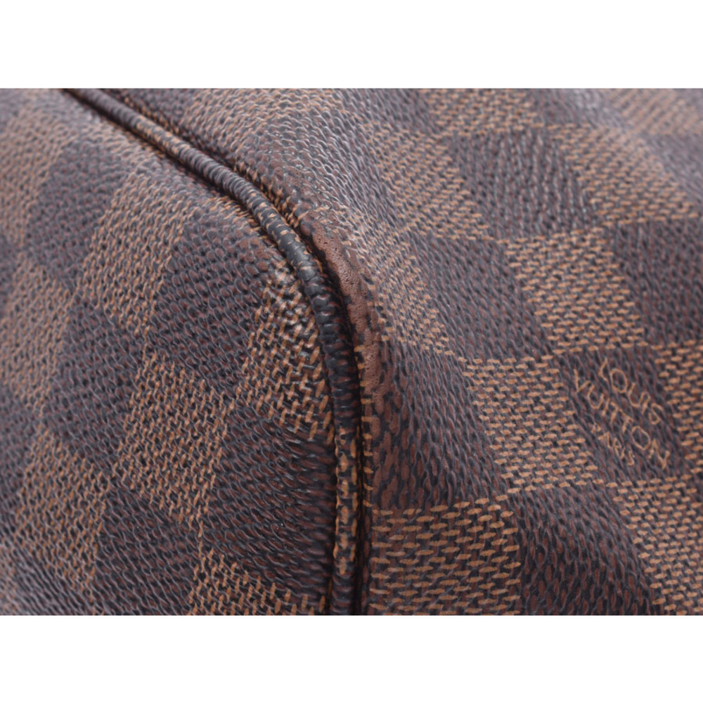 Louis Vuitton Damier Neverfull Brown Leather Tote Bag - Picture 7 of 12